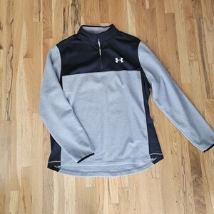 Under Armour Black and Gray Half-Zip Pullover